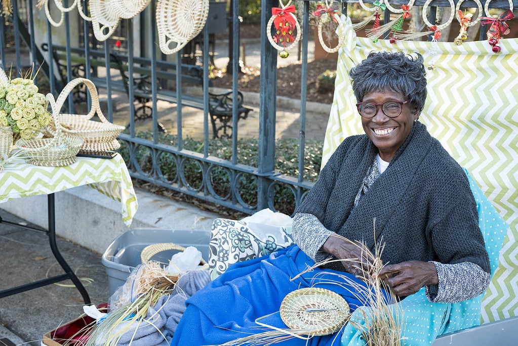 Ann Simmons, maker of Sweetgrass baskets