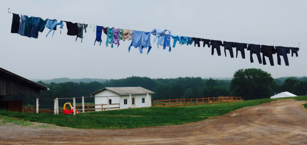Amish clothes line in Lawrence County PA
