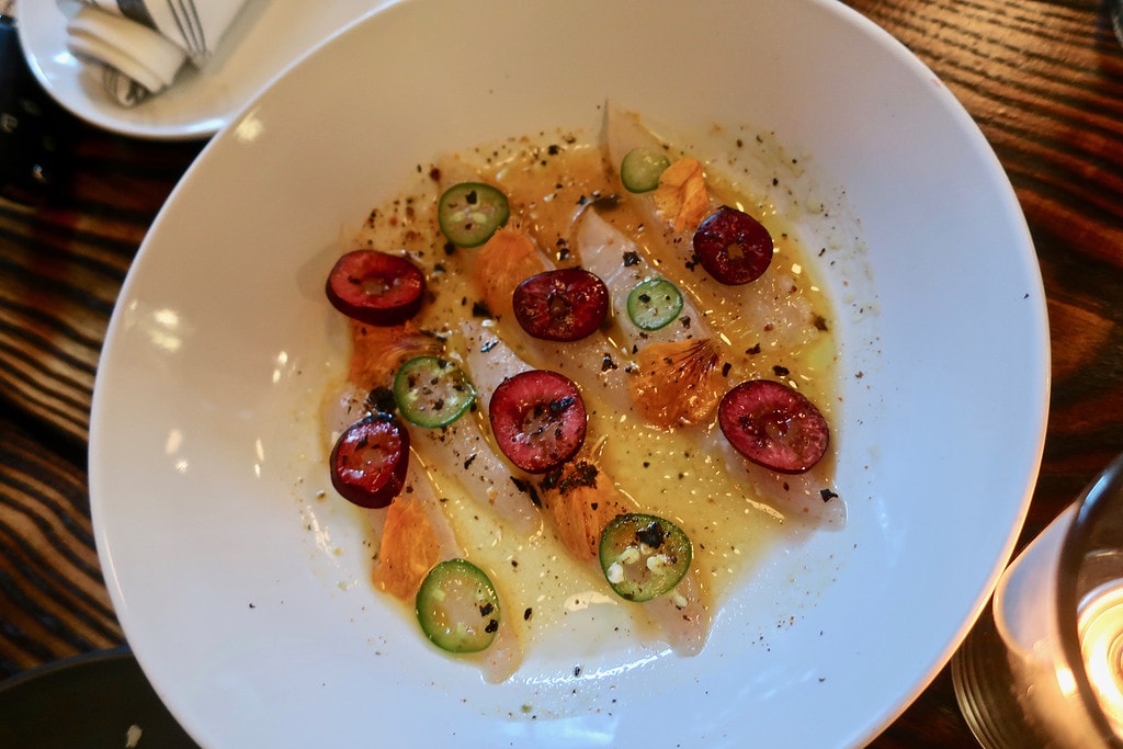 Crudo plate Ironbound Farm Restaurant NJ