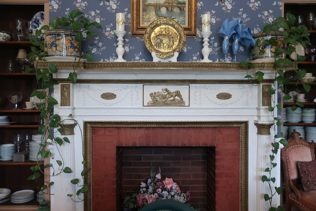 Fireplace detail in Kane Manor Inn Breakfast Room Kane PA