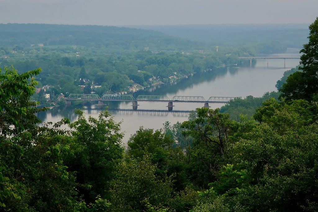 Delaware River from Goat Hill Overlook Lambertville NJ