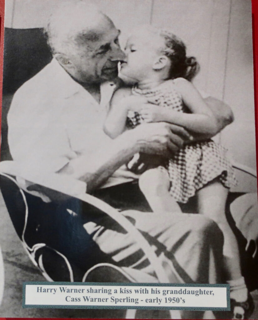 Photo of Harry Warner and granddaughter Cass Warner Sperling (mother of actor, Cole Hauser 