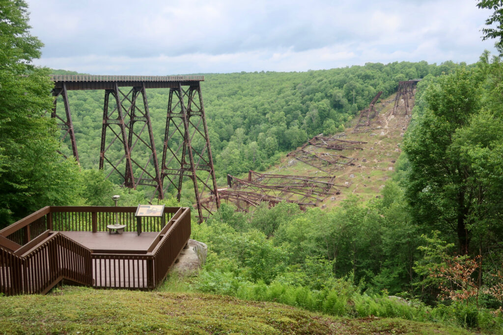 Kinzua Bridge State Park view of destruction PA