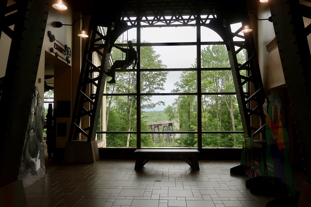 View of Kinzua Bridge from State Park Visitor Center Mt Jewett PA