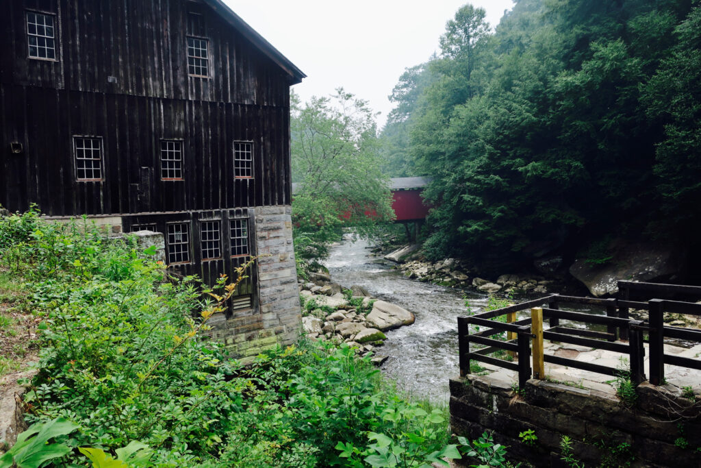 McConnells Mill SP with covered bridge in Lawrence County PA