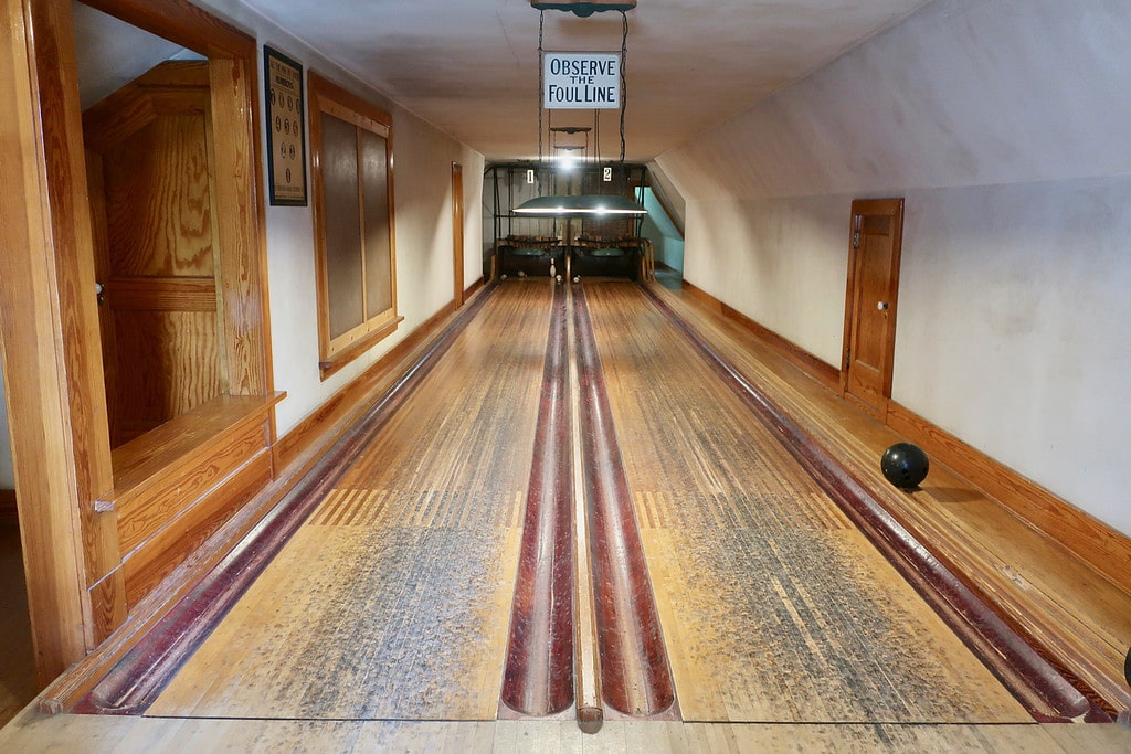 Duck Pin bowling alley at Olmsted Manor Retreat Center