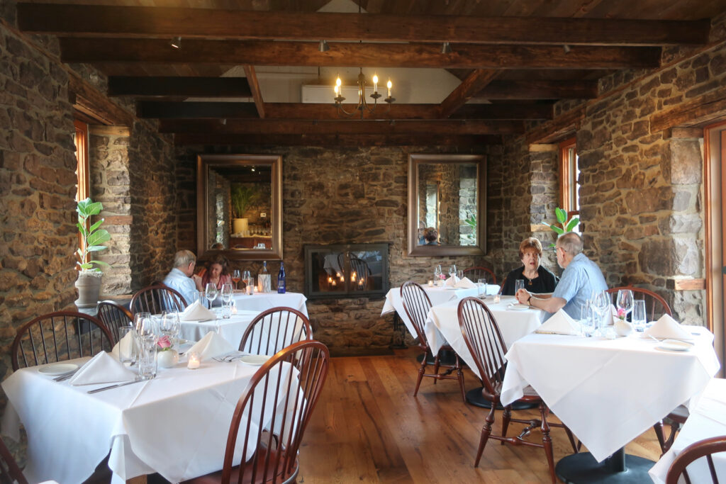 Sergeantsville Inn interior dining Hunterdon County NJ