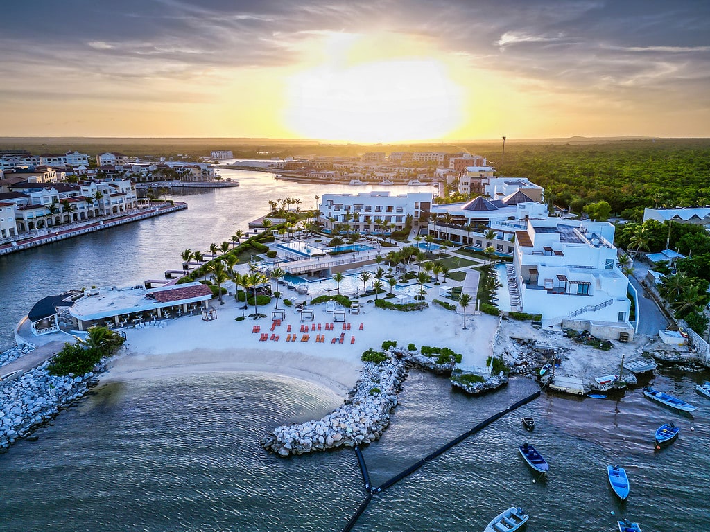 Arial view of TRS Cap Cana Hotel in the Dominican Republic near Punta Cana.