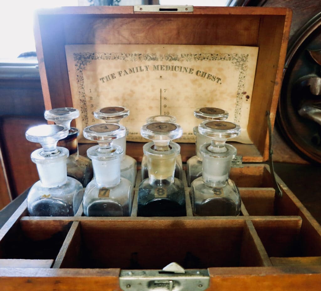 Family medicine chest at Fort Hunter Mansion Harrisburg PA