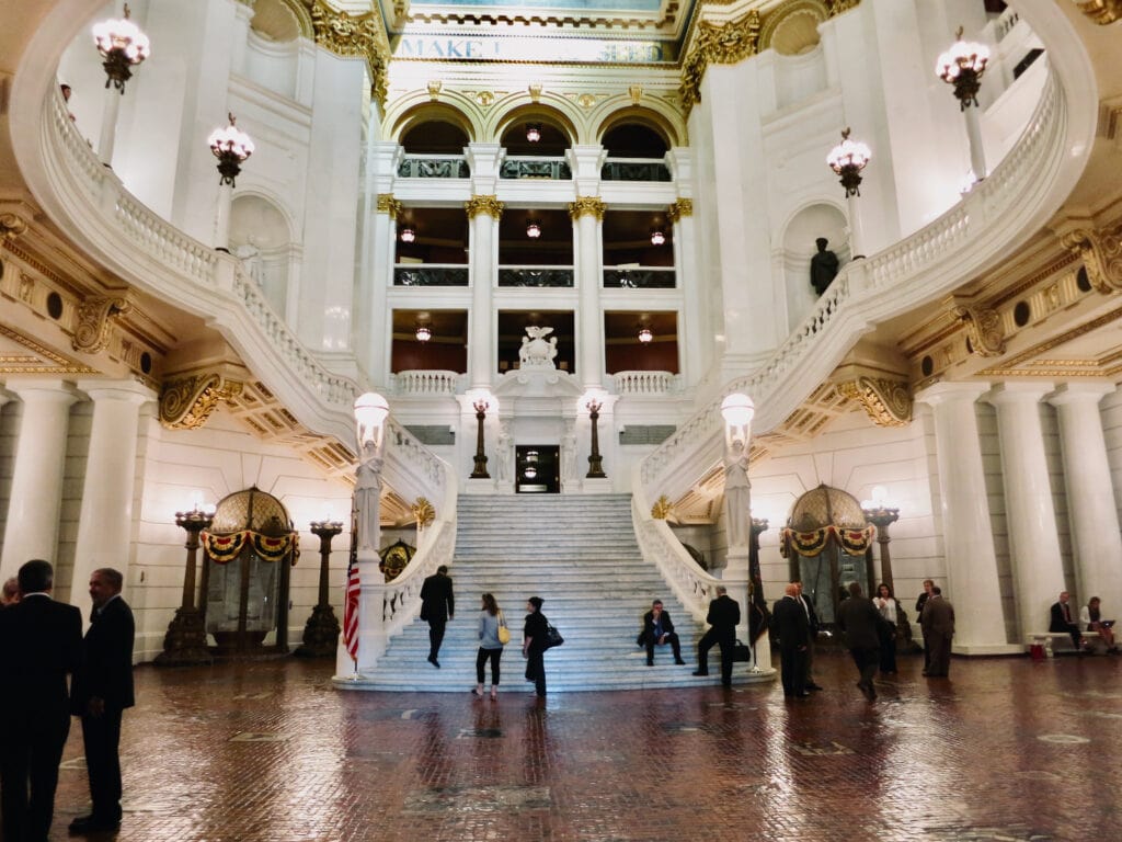 PA State Capitol lobby Harrisburg PA