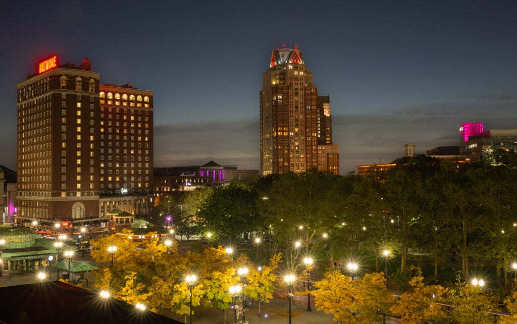 View from the Beatrice Hotel Rooftop.