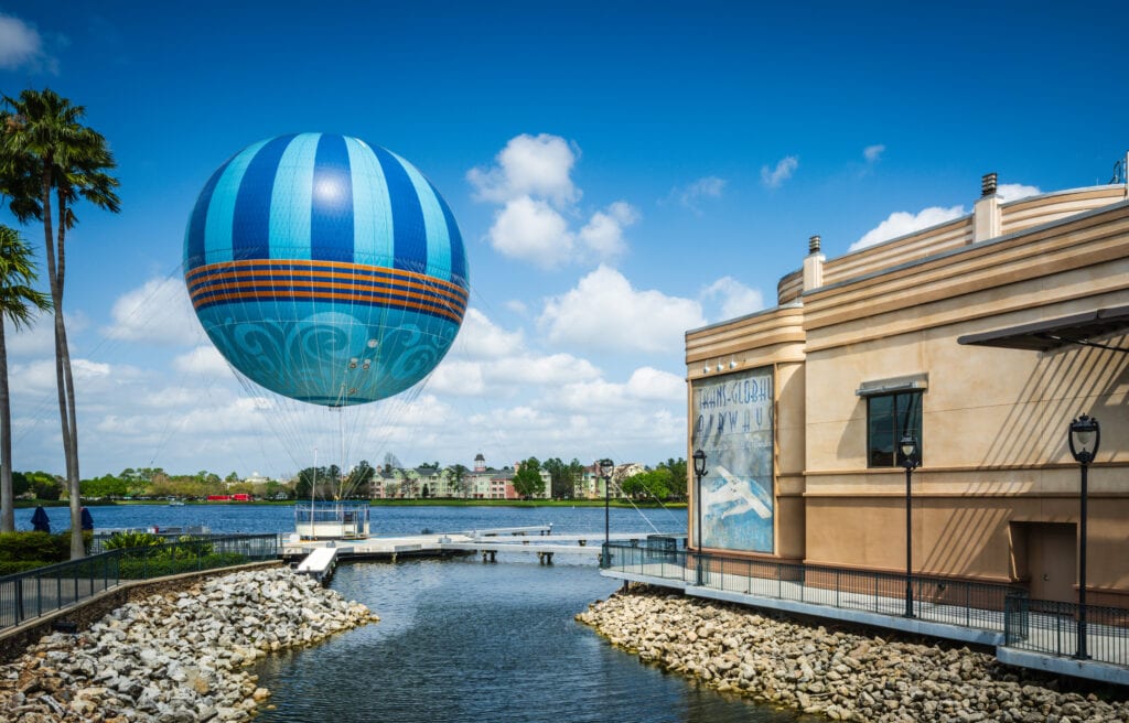 Helium balloon ride at Disney Springs