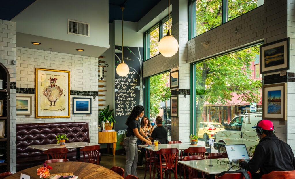 Interior of Ellie's Restaurant in Providence RI