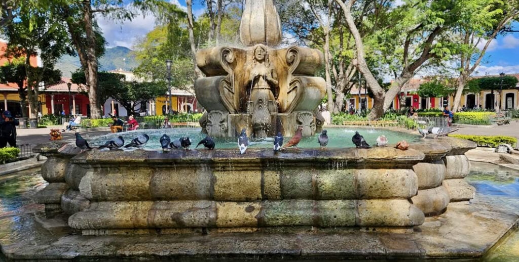 Mermaid Fountain at Central Park Antigua Guatemala