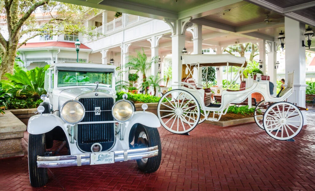 Vintage cars at the Grand Floridian Resort