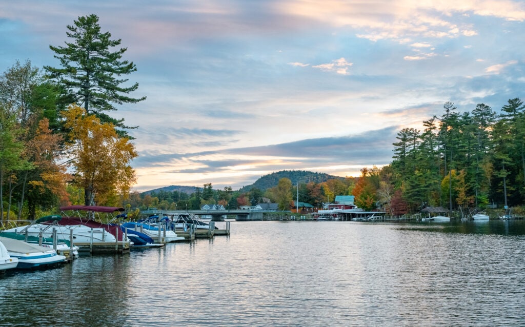 boats at Sagamore resort dock