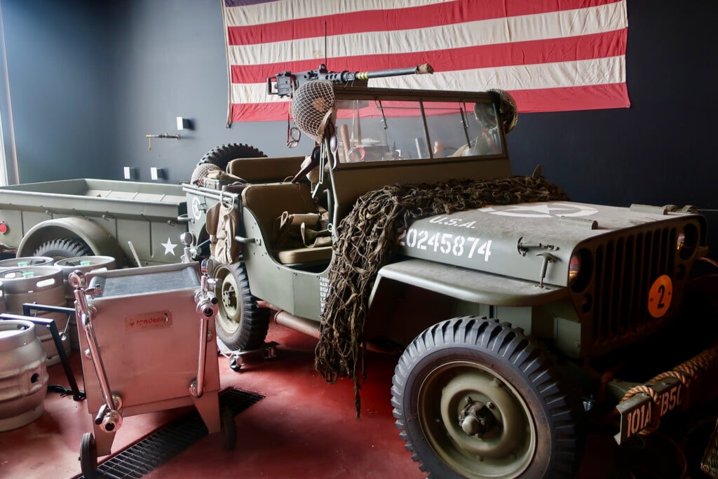 Band of Brothers Jeep at Old House Brewery Culpeper VA
