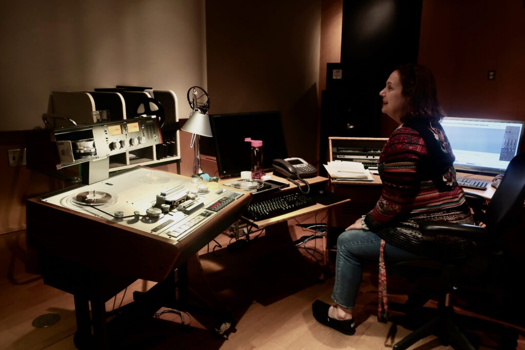 Dorothy repairing audio recording of Adolf Eichmann 1961 trial at Library of Congress Audio Visual Conservation Packard Campus Culpeper VA