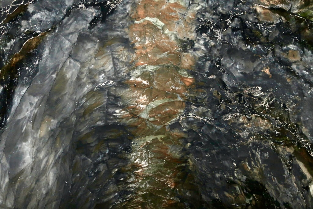 Hand-carved ceiling of Blue Ridge Tunnel 