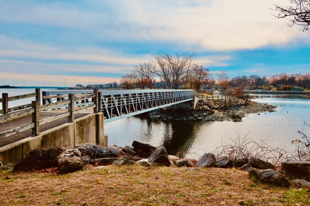 Five Islands Park boardwalk span New Roc NY