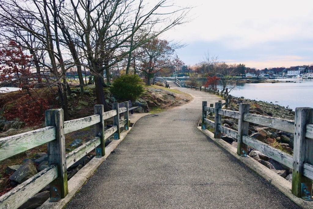 Walking path on Five Islands Park New Rochelle