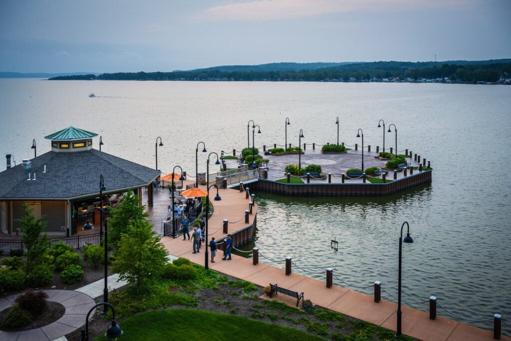 View of Chautauqua Lake from the Chautauqua Lake Harbor Hotel