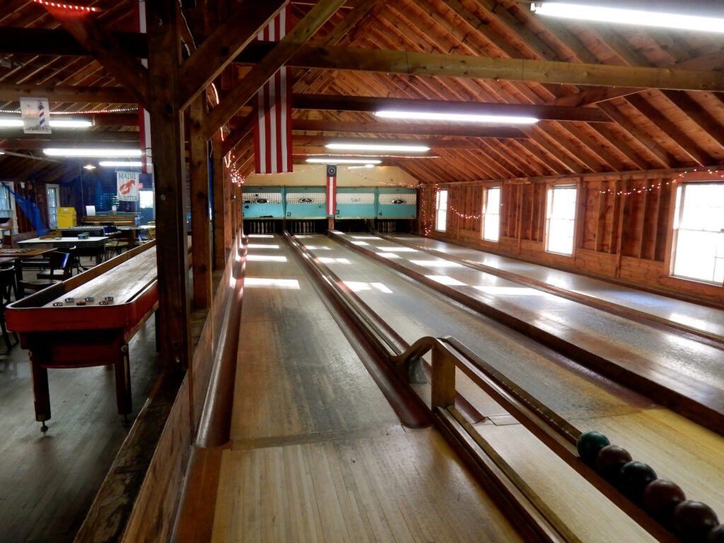 Bowling ally at Sebasco Harbor Resort Maine