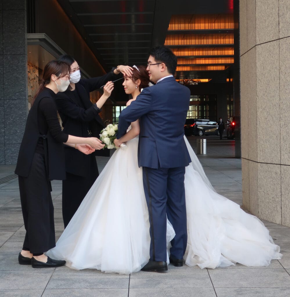Wedding prep photo shoot, Tokyo Japan
