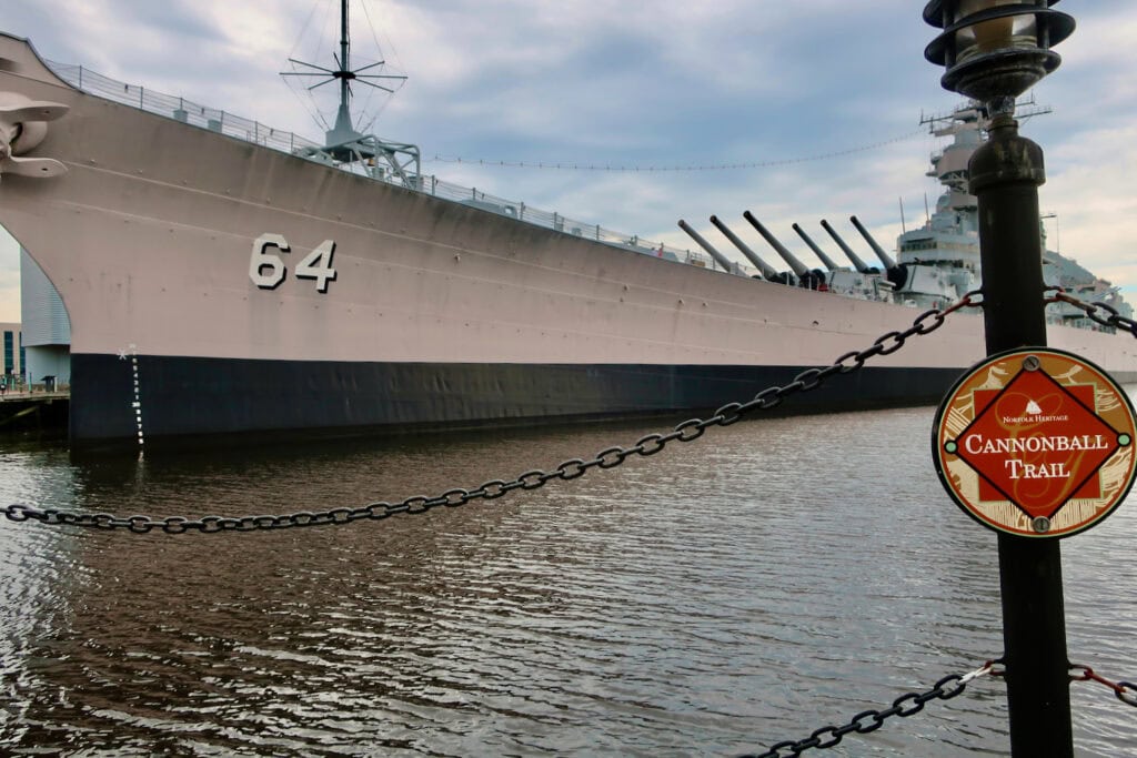 Battleship Wisconsin on the Cannonball Trail Norfolk VA