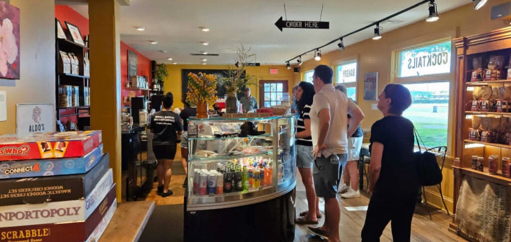 Aldo's coffee interior, Greenport NY