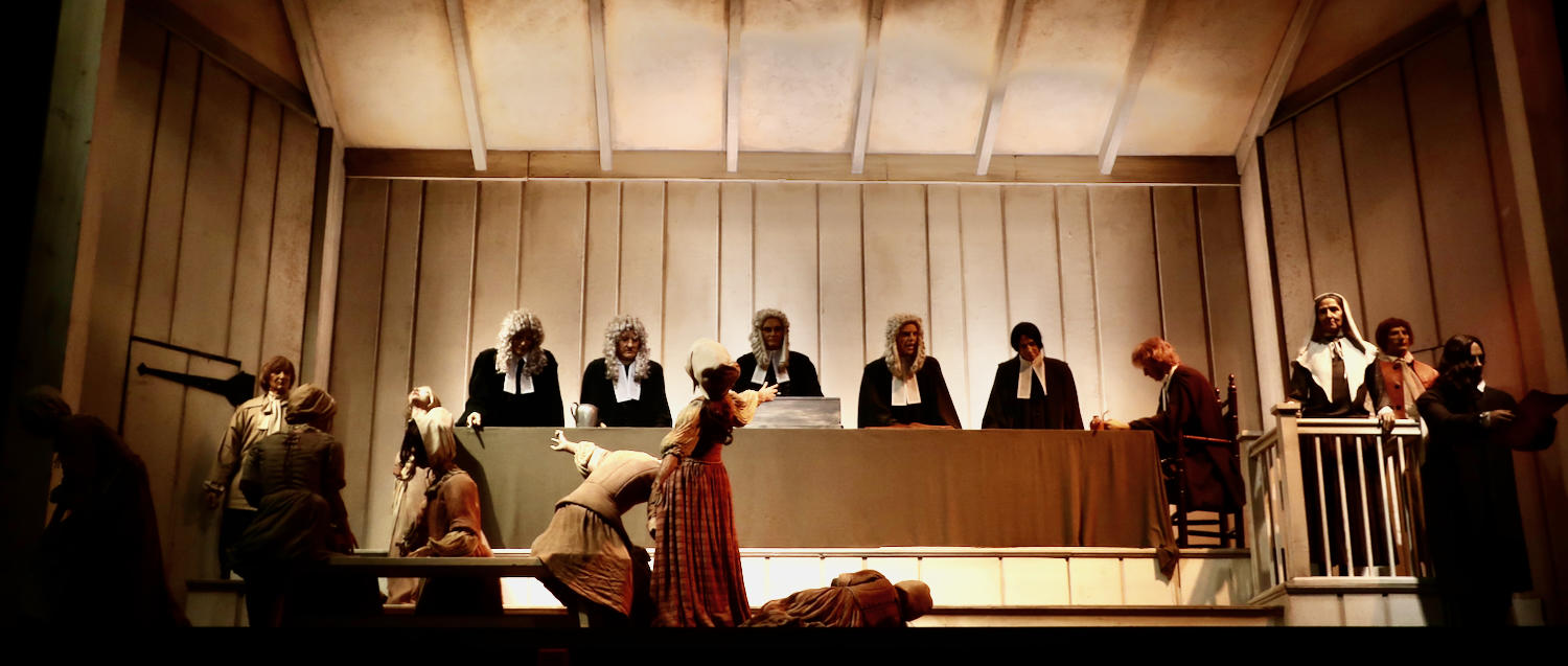 Witch Trial diorama at Salem Witch Museum