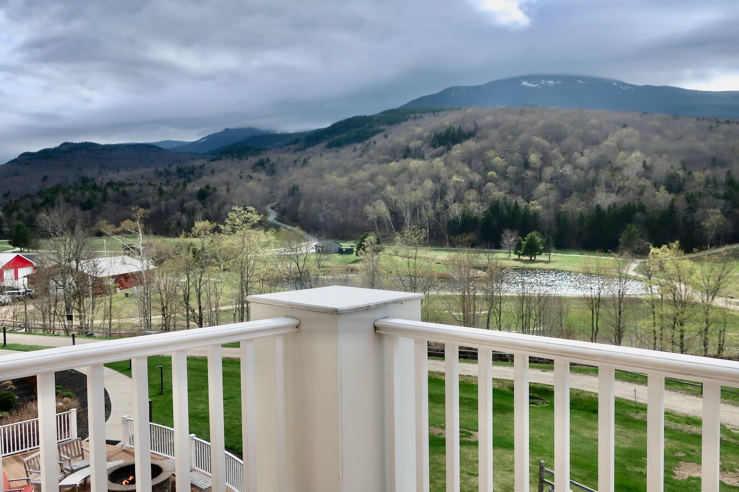 View from balcony room at Glen House Hotel NH
