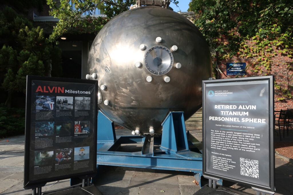 Historic submersable, Alvin, in Woods Hole MA