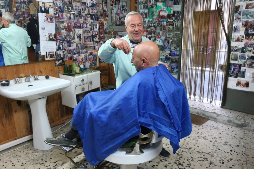 The famous barber of Motta Camastra, Sicily