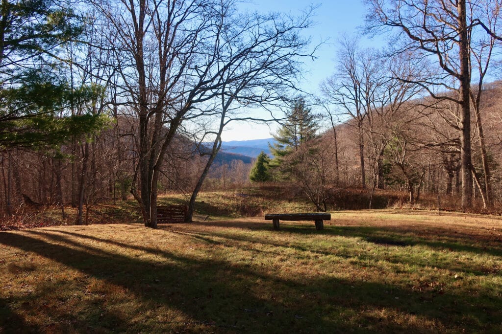 Walking Trail vista at Garth Newel, Warm Springs VA