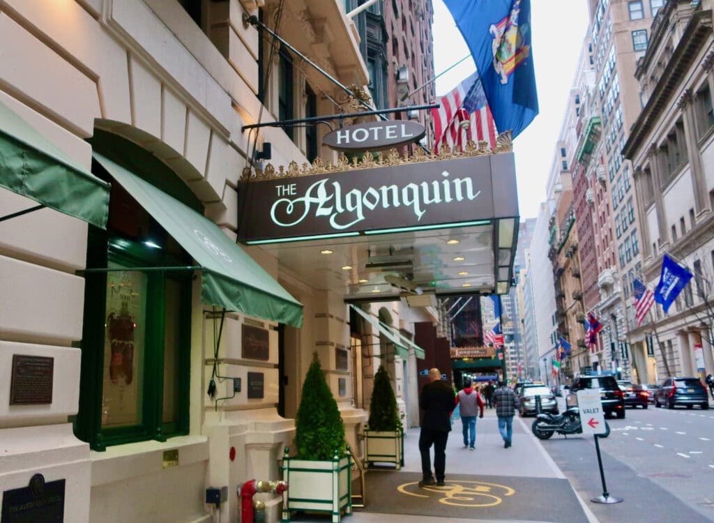 Exterior of the Algonquin Hotel NYC