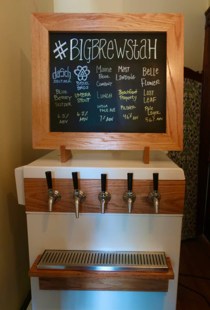 Beer on tap at Brewster House Bed and Breakfast Freeport ME