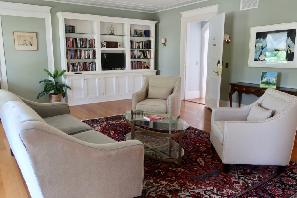 One of two rooms in the Miranda Suite at Gateways Inn Lenox MA