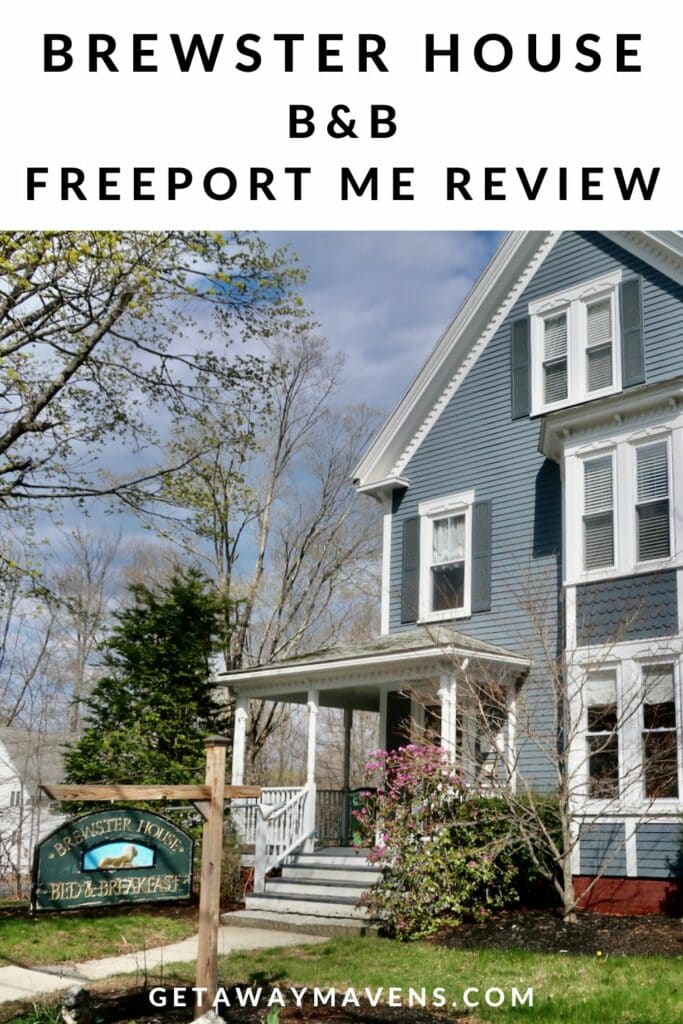 Brewster House Bed and Breakfast Review pin Freeport ME