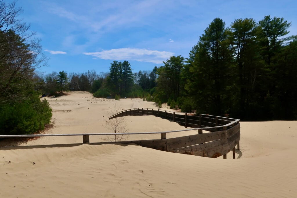 Sand (or are they silt) dunes at Desert of Maine Freeport ME