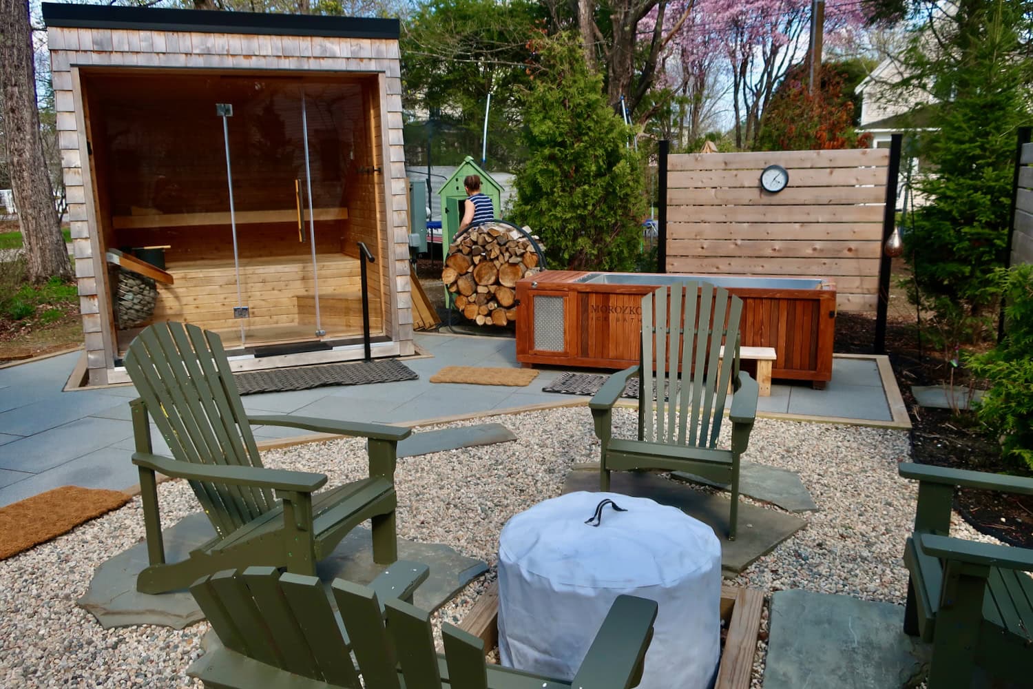 Dryppe Sauna and Cold Plunge at Brewster House BnB Freeport ME