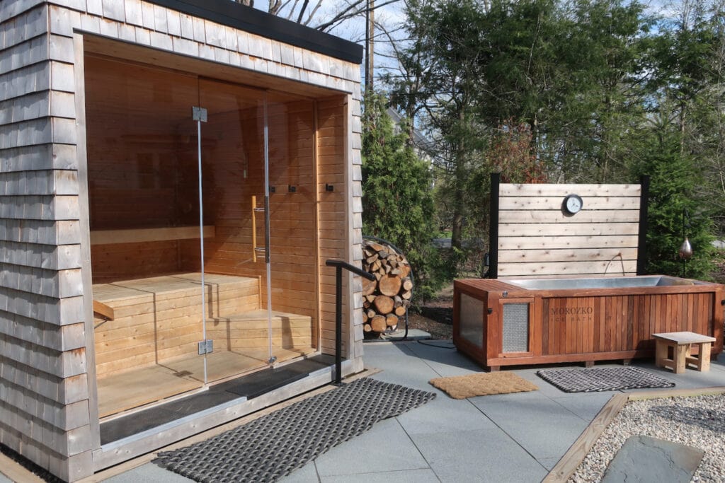 Dryppe Sauna and Cold Plunge at Brewster House BandB Freeport ME