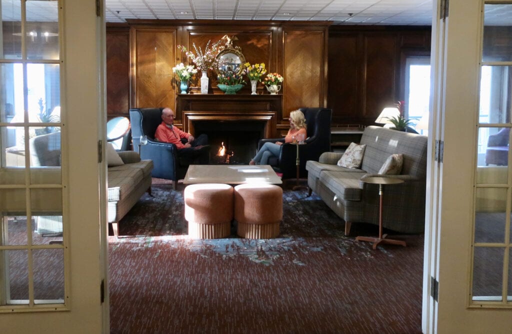 living room at Harraseeket Inn Freeport ME