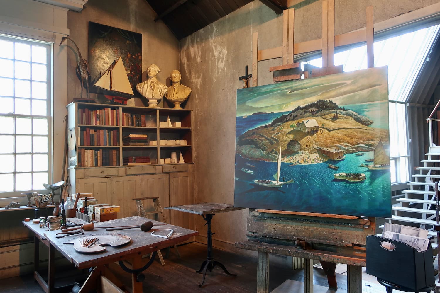 N.C. Wyeths Studio on Brandywine Museum of Art Mural Tour PA
