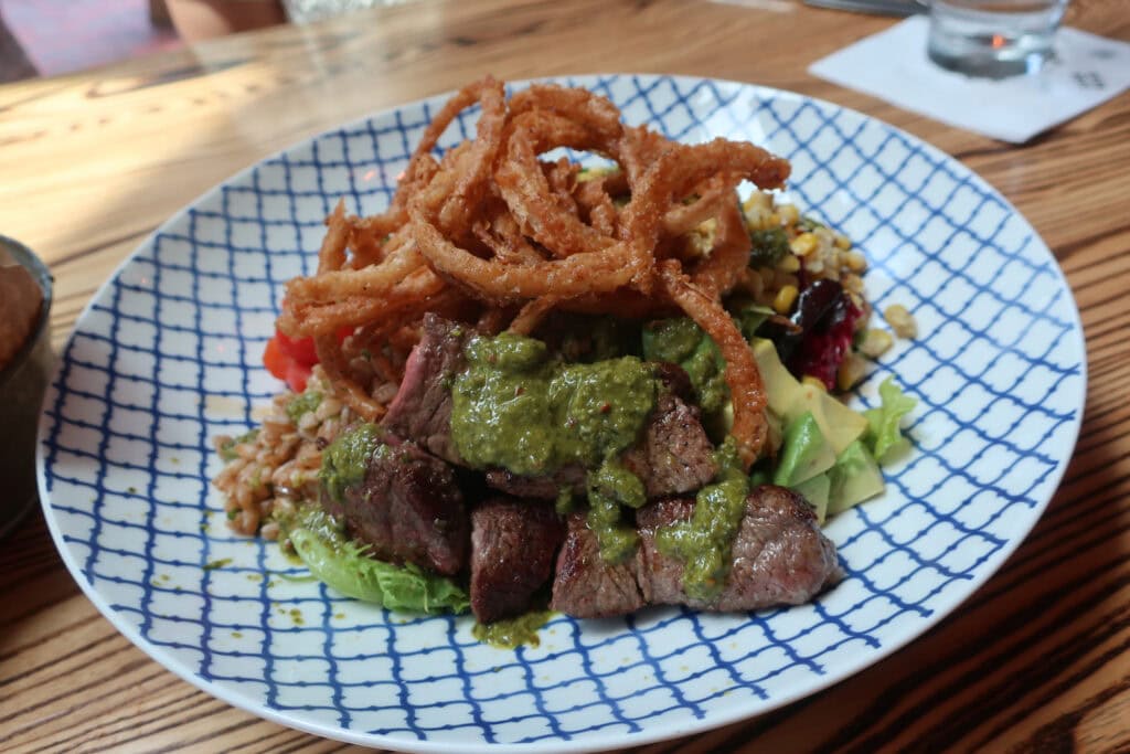 Open Road Distilling lunch dish - Chimichurri Salad