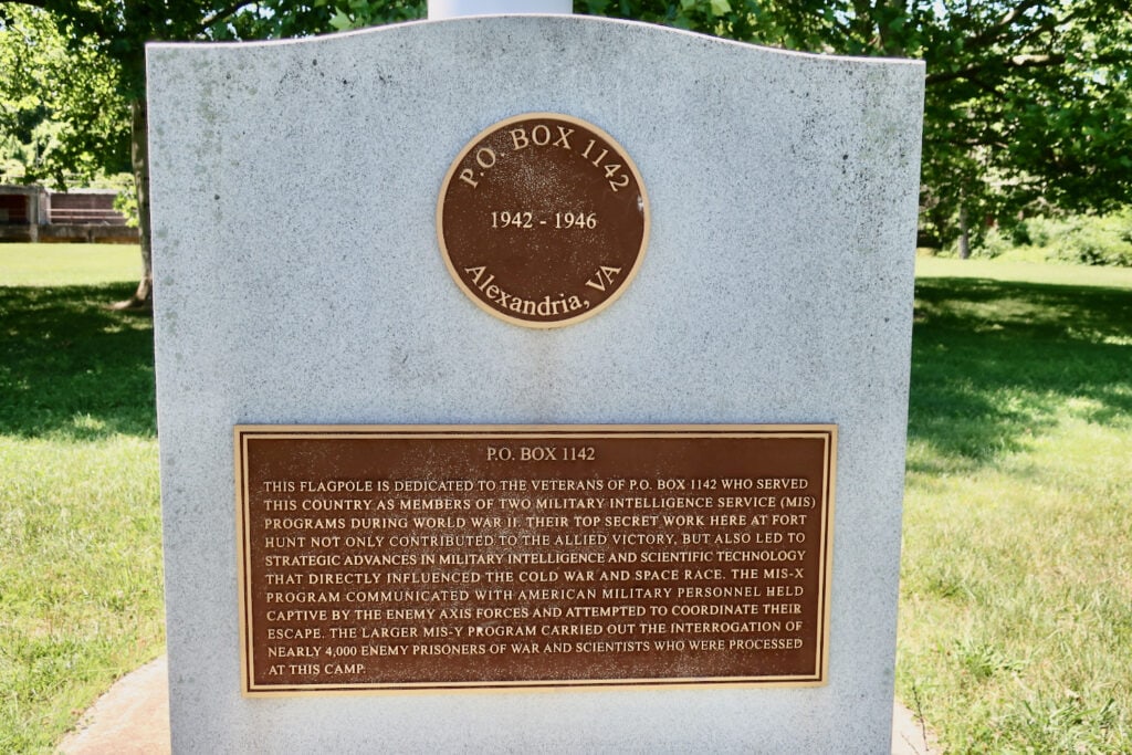 Secret P.O. Box 1142 WWII interrogation operation at Fort Hunt Park in Virginia