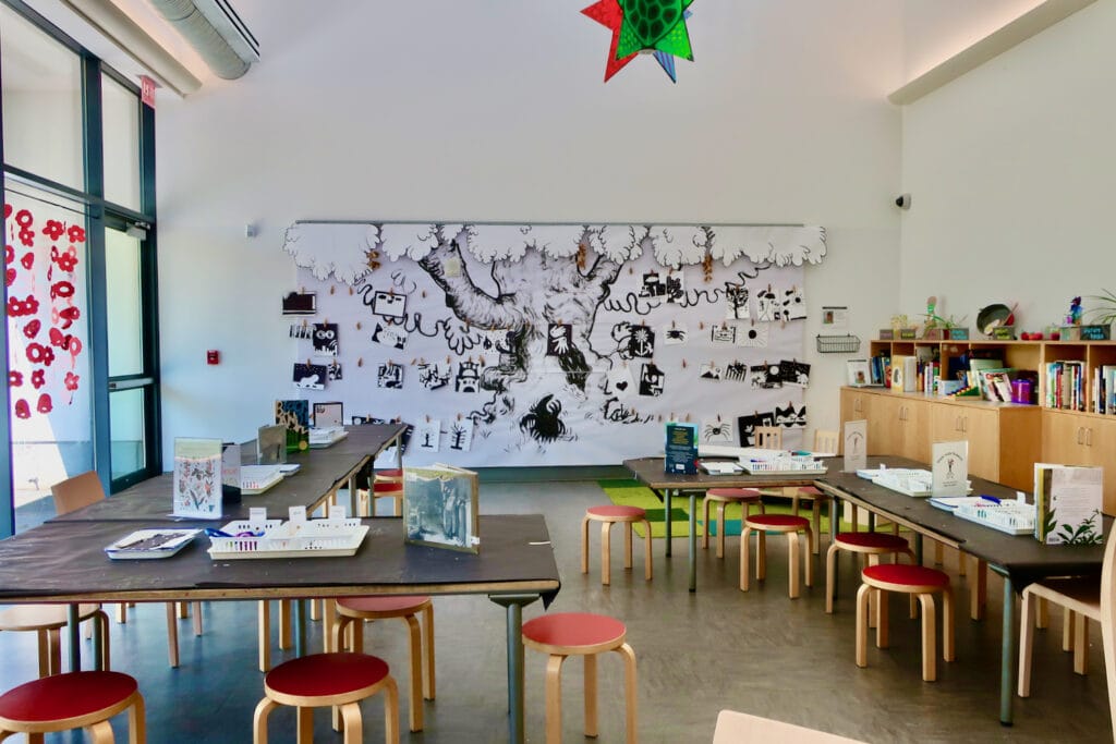 Art room at Eric Carle Museum Amherst MA