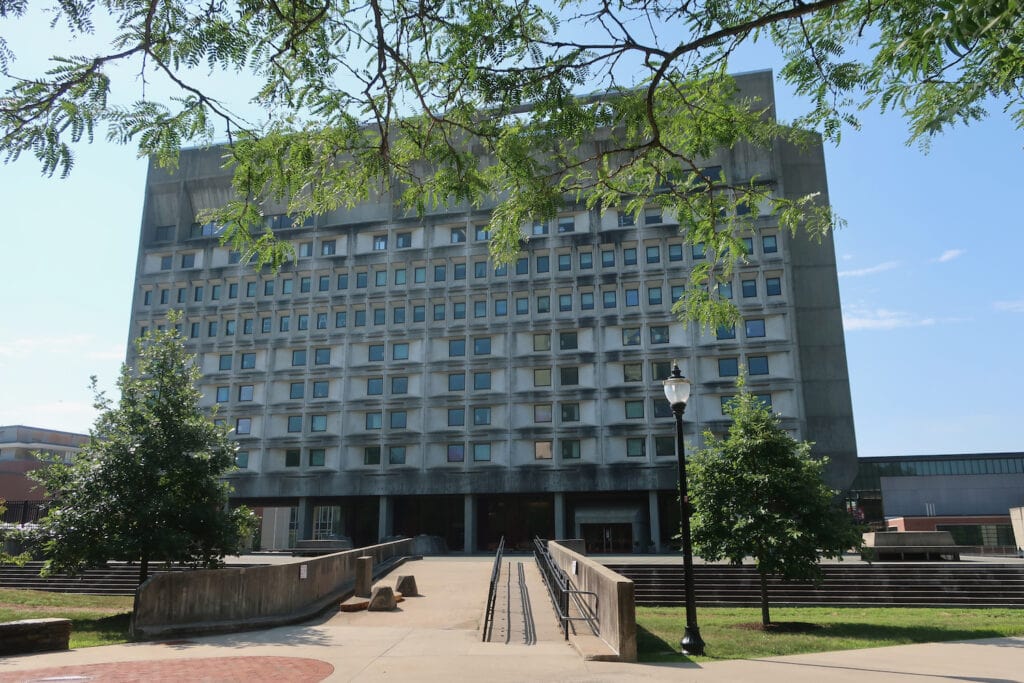 Hotel UMass, designed by Marcel Breuer, Amherst MA