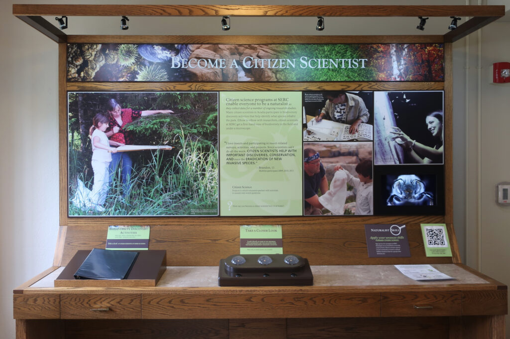 Schoodic Institute Citizen Scientist Exhibit, Schoodic Peninsula Maine