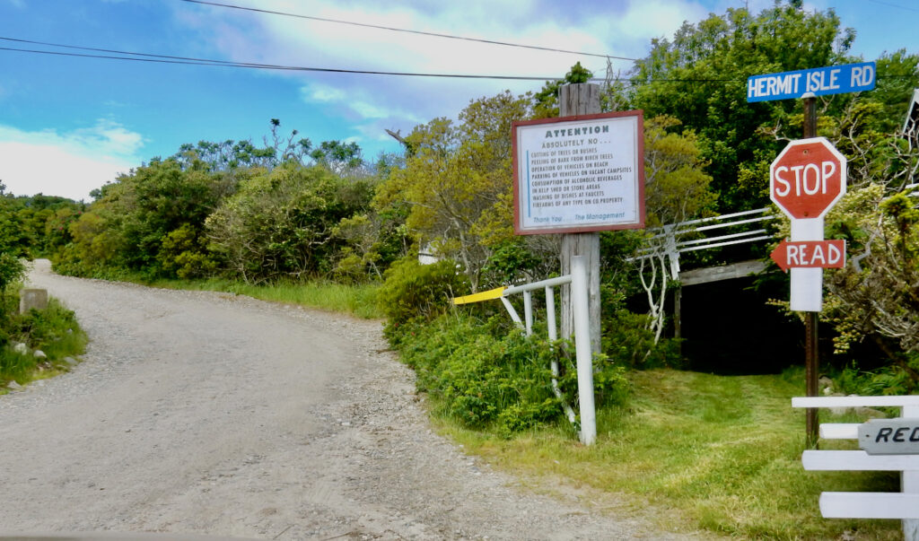 Hermit Island Campground road Phippsburg Peninsula Maine